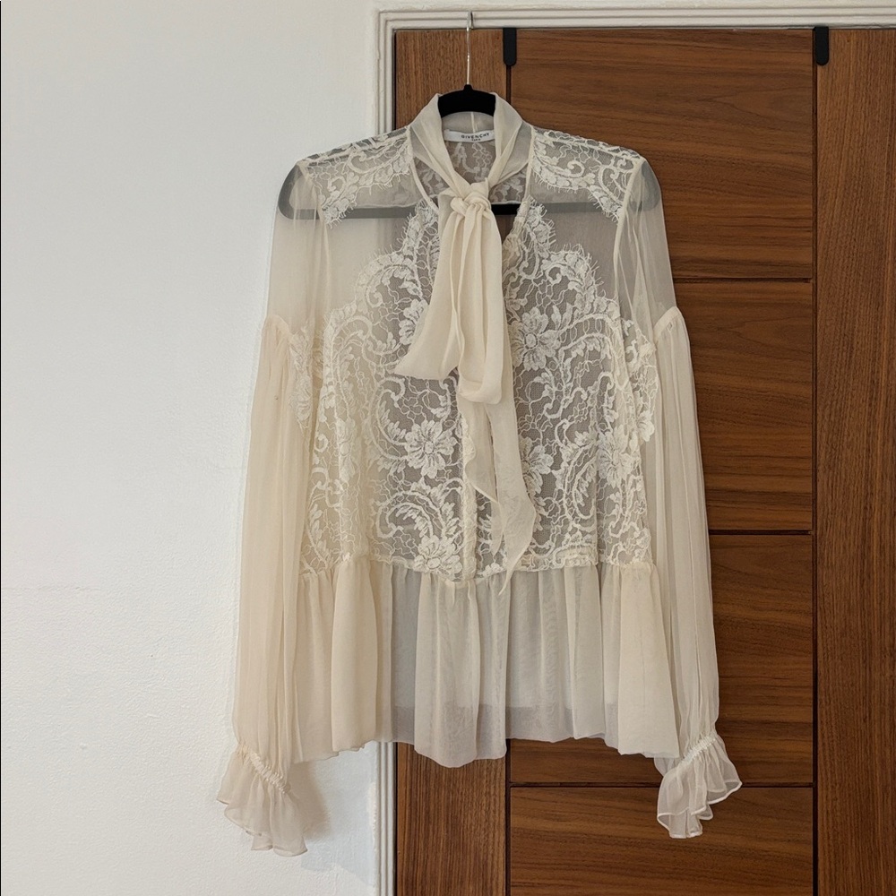 Givenchy Sheer Lace Blouse